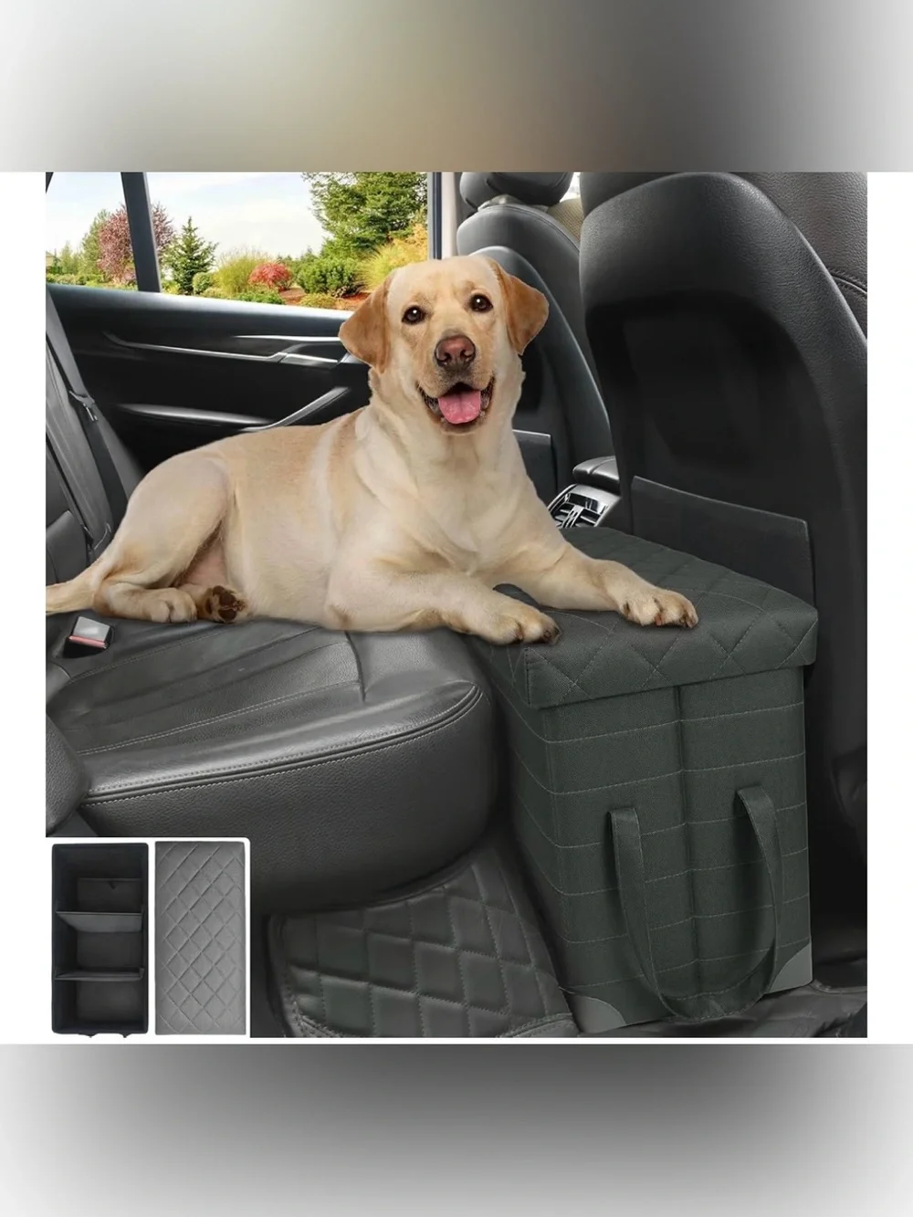 Car Back Seat Extender with Storage - up to 200 lbs